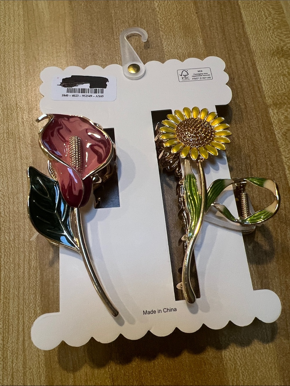 #2564**Sunday State Floral Clip Set - Sunflower & Red Calla - Picture 3 of 16
